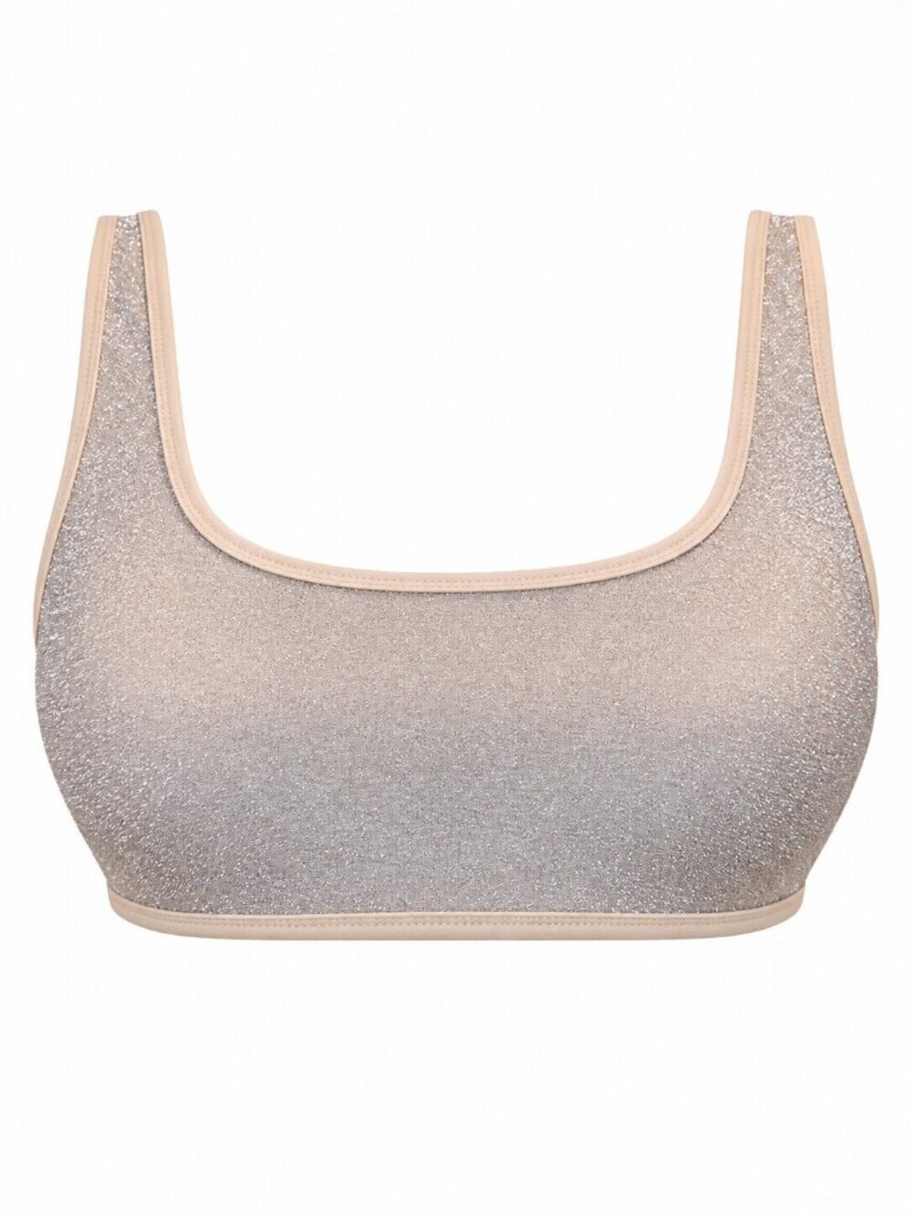 Aerie Champagne Shimmer Scoop Top Size S NWOT
